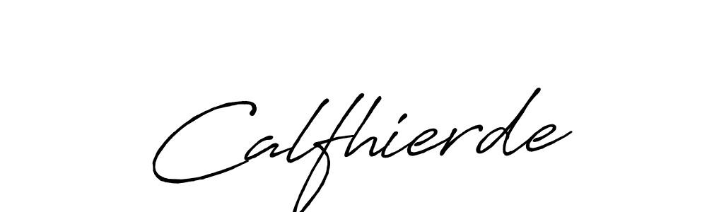 Use a signature maker to create a handwritten signature online. With this signature software, you can design (Antro_Vectra_Bolder) your own signature for name Calfhierde. Calfhierde signature style 7 images and pictures png