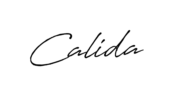 How to make Calida name signature. Use Antro_Vectra_Bolder style for creating short signs online. This is the latest handwritten sign. Calida signature style 7 images and pictures png