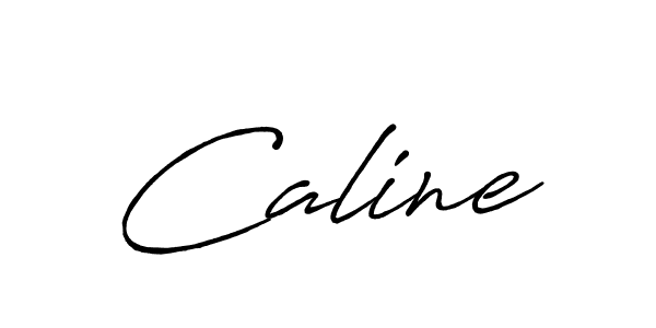 Caline stylish signature style. Best Handwritten Sign (Antro_Vectra_Bolder) for my name. Handwritten Signature Collection Ideas for my name Caline. Caline signature style 7 images and pictures png