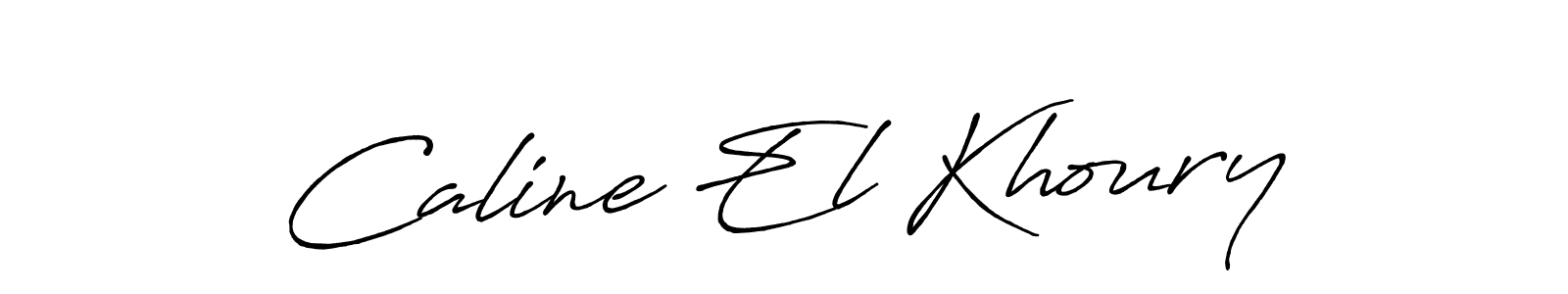 Use a signature maker to create a handwritten signature online. With this signature software, you can design (Antro_Vectra_Bolder) your own signature for name Caline El Khoury. Caline El Khoury signature style 7 images and pictures png