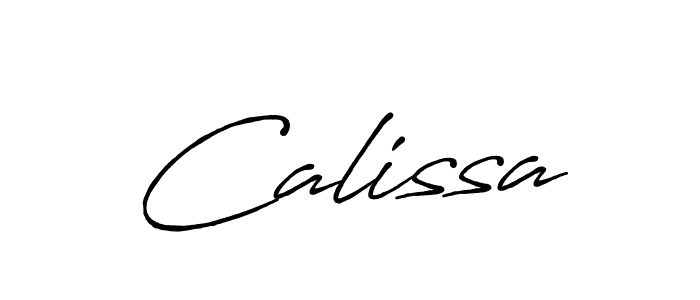 Make a beautiful signature design for name Calissa. With this signature (Antro_Vectra_Bolder) style, you can create a handwritten signature for free. Calissa signature style 7 images and pictures png