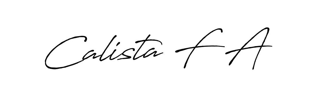 Create a beautiful signature design for name Calista F A. With this signature (Antro_Vectra_Bolder) fonts, you can make a handwritten signature for free. Calista F A signature style 7 images and pictures png