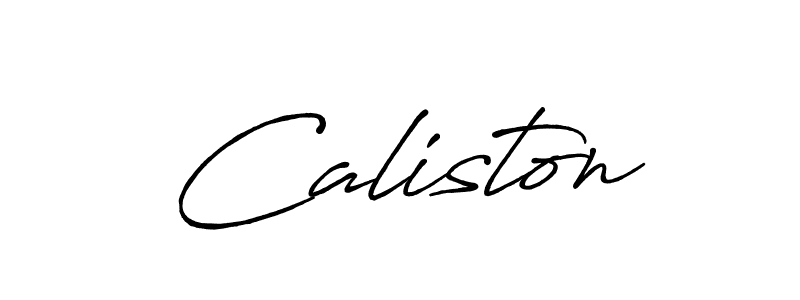 Antro_Vectra_Bolder is a professional signature style that is perfect for those who want to add a touch of class to their signature. It is also a great choice for those who want to make their signature more unique. Get Caliston name to fancy signature for free. Caliston signature style 7 images and pictures png