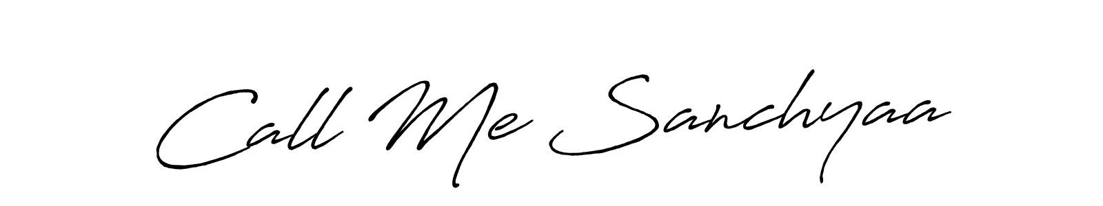 The best way (Antro_Vectra_Bolder) to make a short signature is to pick only two or three words in your name. The name Call Me Sanchyaa include a total of six letters. For converting this name. Call Me Sanchyaa signature style 7 images and pictures png