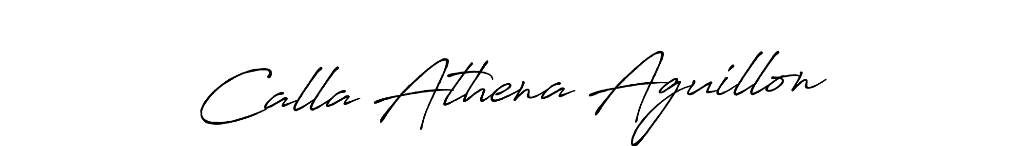 How to make Calla Athena Aguillon name signature. Use Antro_Vectra_Bolder style for creating short signs online. This is the latest handwritten sign. Calla Athena Aguillon signature style 7 images and pictures png