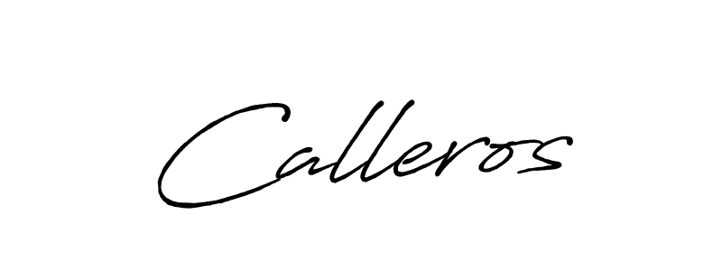 The best way (Antro_Vectra_Bolder) to make a short signature is to pick only two or three words in your name. The name Calleros include a total of six letters. For converting this name. Calleros signature style 7 images and pictures png