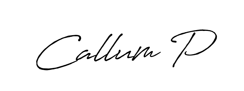 Make a beautiful signature design for name Callum P. With this signature (Antro_Vectra_Bolder) style, you can create a handwritten signature for free. Callum P signature style 7 images and pictures png