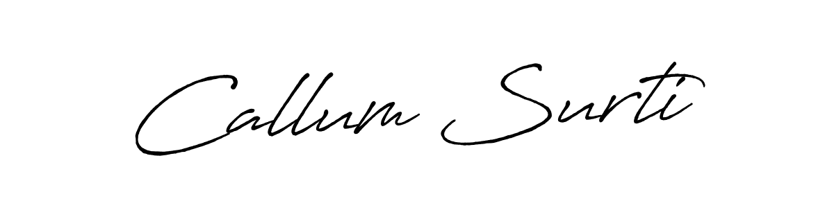 The best way (Antro_Vectra_Bolder) to make a short signature is to pick only two or three words in your name. The name Callum Surti include a total of six letters. For converting this name. Callum Surti signature style 7 images and pictures png