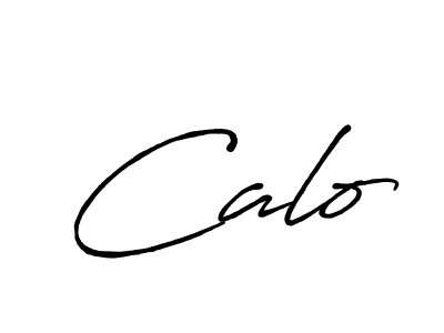 Use a signature maker to create a handwritten signature online. With this signature software, you can design (Antro_Vectra_Bolder) your own signature for name Calo. Calo signature style 7 images and pictures png