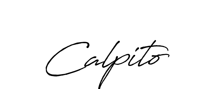 Calpito stylish signature style. Best Handwritten Sign (Antro_Vectra_Bolder) for my name. Handwritten Signature Collection Ideas for my name Calpito. Calpito signature style 7 images and pictures png