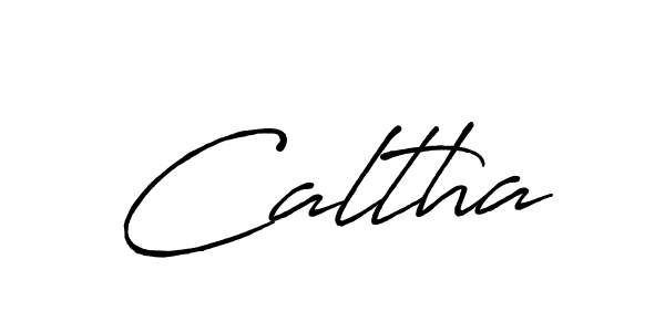 Create a beautiful signature design for name Caltha. With this signature (Antro_Vectra_Bolder) fonts, you can make a handwritten signature for free. Caltha signature style 7 images and pictures png