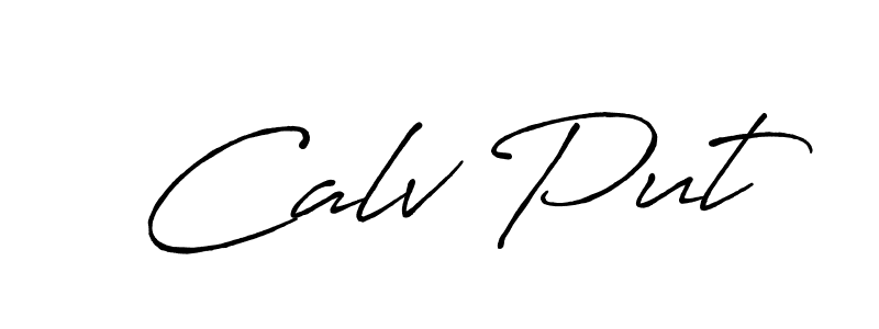 Calv Put stylish signature style. Best Handwritten Sign (Antro_Vectra_Bolder) for my name. Handwritten Signature Collection Ideas for my name Calv Put. Calv Put signature style 7 images and pictures png