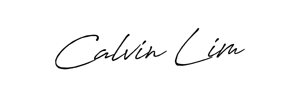 Create a beautiful signature design for name Calvin Lim. With this signature (Antro_Vectra_Bolder) fonts, you can make a handwritten signature for free. Calvin Lim signature style 7 images and pictures png