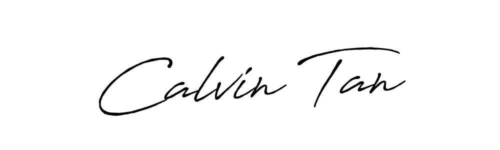 Calvin Tan stylish signature style. Best Handwritten Sign (Antro_Vectra_Bolder) for my name. Handwritten Signature Collection Ideas for my name Calvin Tan. Calvin Tan signature style 7 images and pictures png