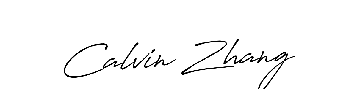 How to make Calvin Zhang name signature. Use Antro_Vectra_Bolder style for creating short signs online. This is the latest handwritten sign. Calvin Zhang signature style 7 images and pictures png