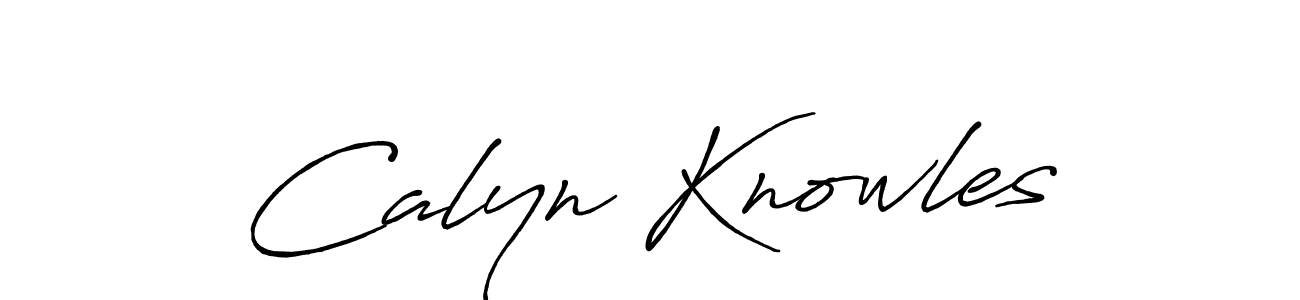 Calyn Knowles stylish signature style. Best Handwritten Sign (Antro_Vectra_Bolder) for my name. Handwritten Signature Collection Ideas for my name Calyn Knowles. Calyn Knowles signature style 7 images and pictures png