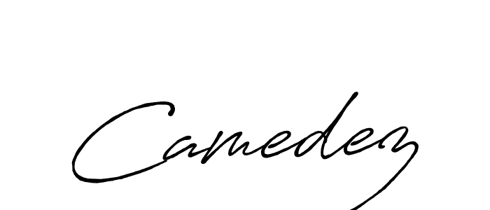 Design your own signature with our free online signature maker. With this signature software, you can create a handwritten (Antro_Vectra_Bolder) signature for name Camedez. Camedez signature style 7 images and pictures png