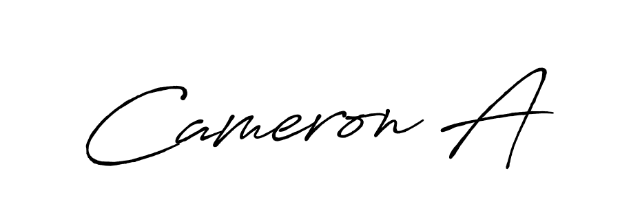 Make a beautiful signature design for name Cameron A. With this signature (Antro_Vectra_Bolder) style, you can create a handwritten signature for free. Cameron A signature style 7 images and pictures png