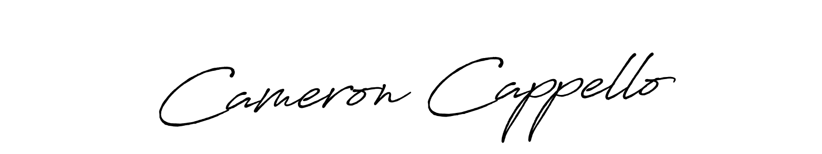 The best way (Antro_Vectra_Bolder) to make a short signature is to pick only two or three words in your name. The name Cameron Cappello include a total of six letters. For converting this name. Cameron Cappello signature style 7 images and pictures png