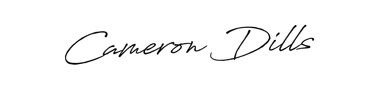 Make a beautiful signature design for name Cameron Dills. With this signature (Antro_Vectra_Bolder) style, you can create a handwritten signature for free. Cameron Dills signature style 7 images and pictures png