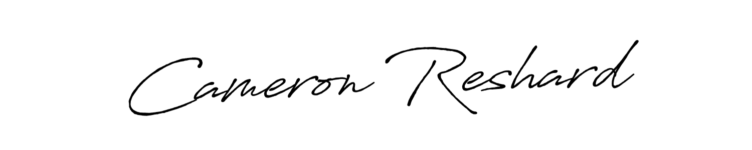 Similarly Antro_Vectra_Bolder is the best handwritten signature design. Signature creator online .You can use it as an online autograph creator for name Cameron Reshard. Cameron Reshard signature style 7 images and pictures png