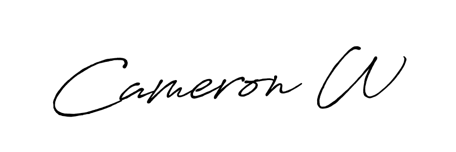 Also we have Cameron W name is the best signature style. Create professional handwritten signature collection using Antro_Vectra_Bolder autograph style. Cameron W signature style 7 images and pictures png