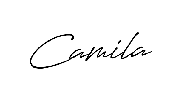 Design your own signature with our free online signature maker. With this signature software, you can create a handwritten (Antro_Vectra_Bolder) signature for name Camila. Camila signature style 7 images and pictures png