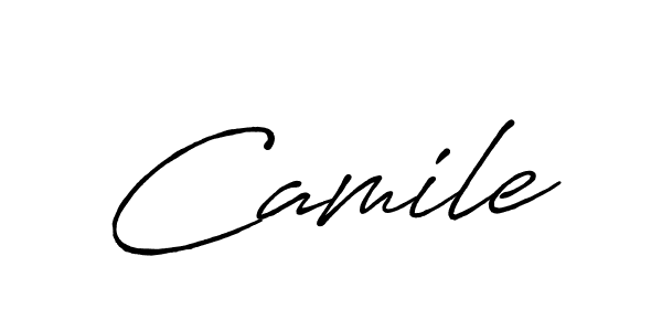 Camile stylish signature style. Best Handwritten Sign (Antro_Vectra_Bolder) for my name. Handwritten Signature Collection Ideas for my name Camile. Camile signature style 7 images and pictures png