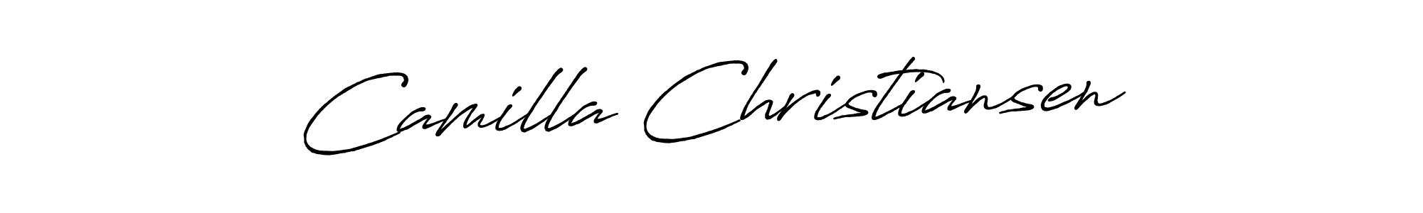 Make a beautiful signature design for name Camilla Christiansen. With this signature (Antro_Vectra_Bolder) style, you can create a handwritten signature for free. Camilla Christiansen signature style 7 images and pictures png