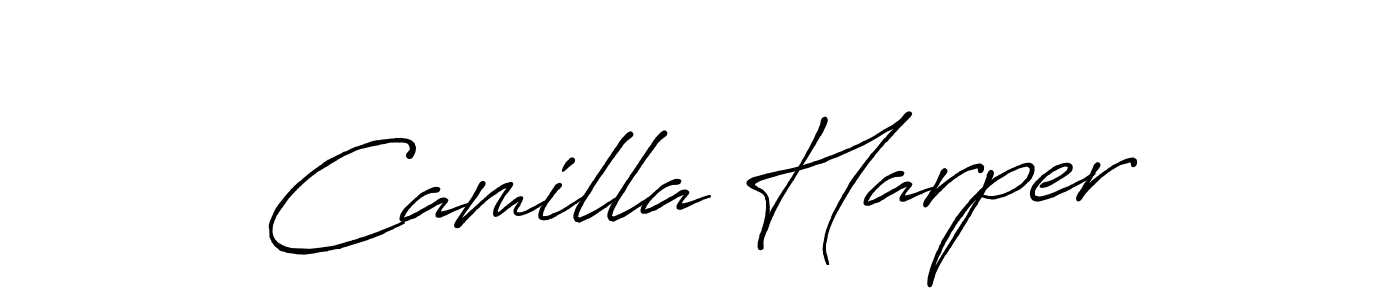 How to make Camilla Harper signature? Antro_Vectra_Bolder is a professional autograph style. Create handwritten signature for Camilla Harper name. Camilla Harper signature style 7 images and pictures png