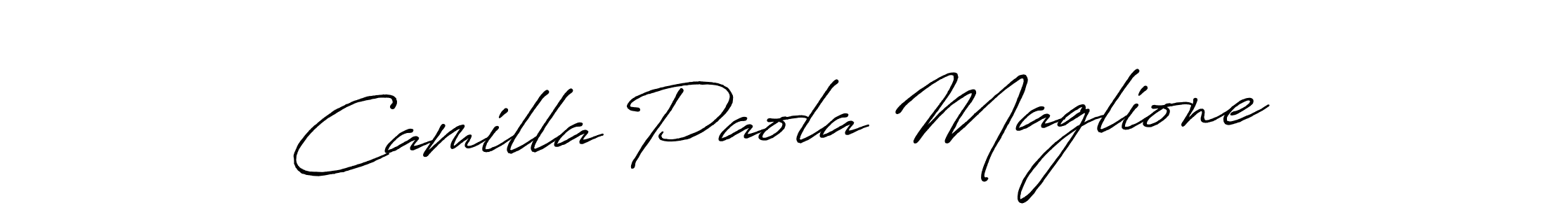 It looks lik you need a new signature style for name Camilla Paola Maglione. Design unique handwritten (Antro_Vectra_Bolder) signature with our free signature maker in just a few clicks. Camilla Paola Maglione signature style 7 images and pictures png