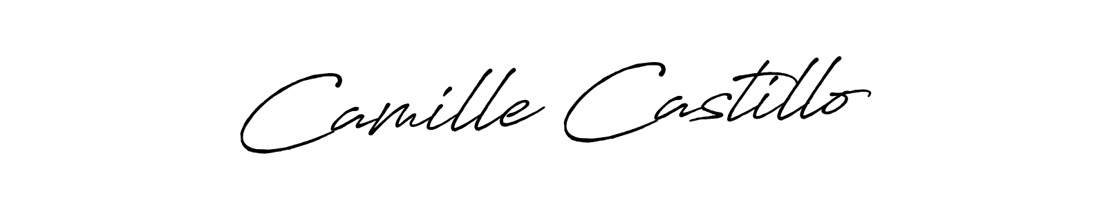 Camille Castillo stylish signature style. Best Handwritten Sign (Antro_Vectra_Bolder) for my name. Handwritten Signature Collection Ideas for my name Camille Castillo. Camille Castillo signature style 7 images and pictures png