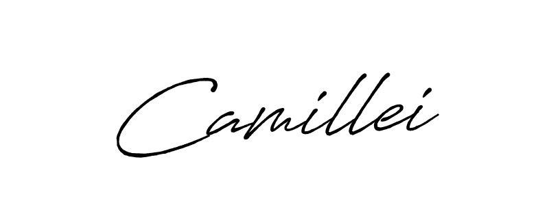 How to make Camillei name signature. Use Antro_Vectra_Bolder style for creating short signs online. This is the latest handwritten sign. Camillei signature style 7 images and pictures png