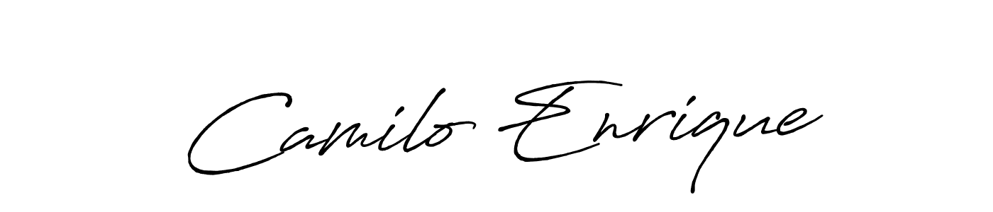Create a beautiful signature design for name Camilo Enrique. With this signature (Antro_Vectra_Bolder) fonts, you can make a handwritten signature for free. Camilo Enrique signature style 7 images and pictures png