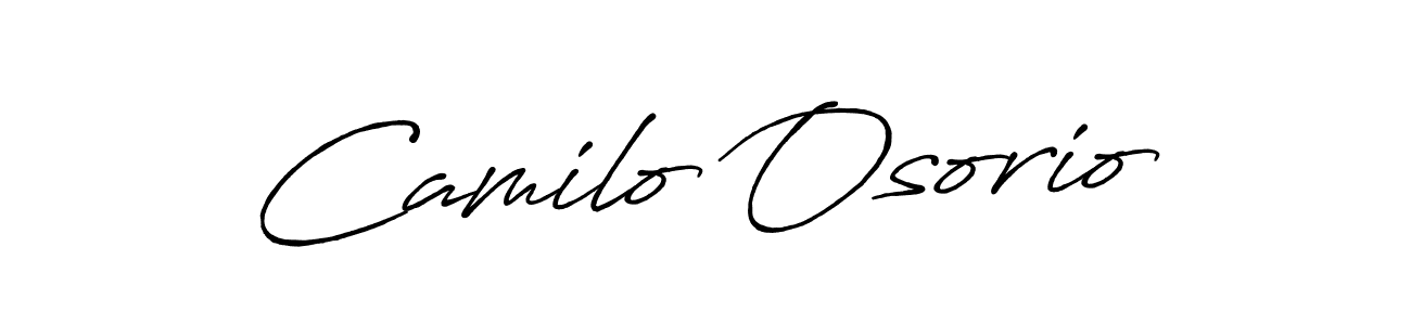 Design your own signature with our free online signature maker. With this signature software, you can create a handwritten (Antro_Vectra_Bolder) signature for name Camilo Osorio. Camilo Osorio signature style 7 images and pictures png