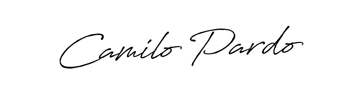 You should practise on your own different ways (Antro_Vectra_Bolder) to write your name (Camilo Pardo) in signature. don't let someone else do it for you. Camilo Pardo signature style 7 images and pictures png