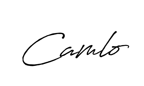 How to make Camlo name signature. Use Antro_Vectra_Bolder style for creating short signs online. This is the latest handwritten sign. Camlo signature style 7 images and pictures png