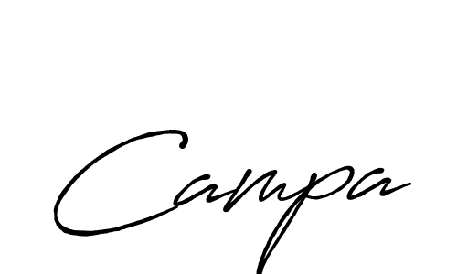 Use a signature maker to create a handwritten signature online. With this signature software, you can design (Antro_Vectra_Bolder) your own signature for name Campa. Campa signature style 7 images and pictures png