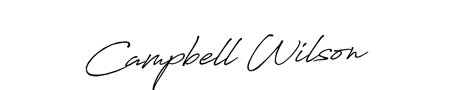 Antro_Vectra_Bolder is a professional signature style that is perfect for those who want to add a touch of class to their signature. It is also a great choice for those who want to make their signature more unique. Get Campbell Wilson name to fancy signature for free. Campbell Wilson signature style 7 images and pictures png