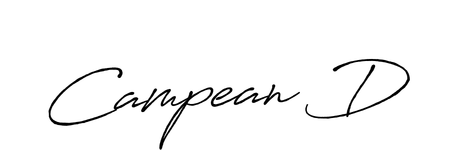 Make a beautiful signature design for name Campean D. With this signature (Antro_Vectra_Bolder) style, you can create a handwritten signature for free. Campean D signature style 7 images and pictures png