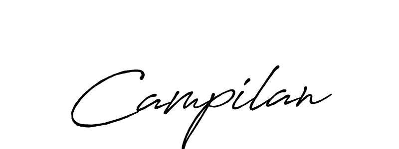 How to make Campilan name signature. Use Antro_Vectra_Bolder style for creating short signs online. This is the latest handwritten sign. Campilan signature style 7 images and pictures png