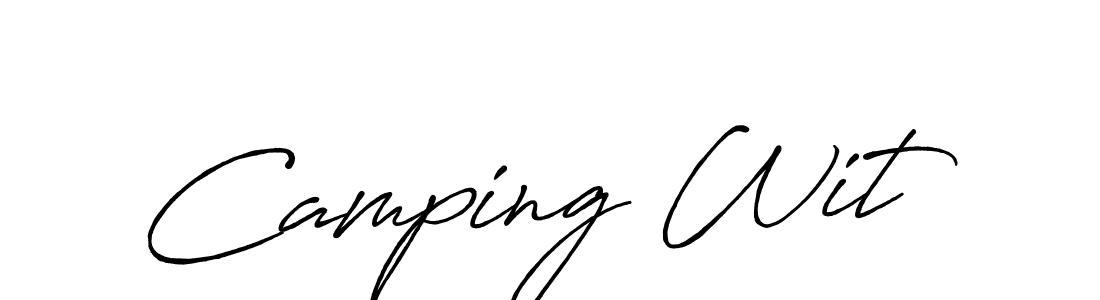 Create a beautiful signature design for name Camping Wit. With this signature (Antro_Vectra_Bolder) fonts, you can make a handwritten signature for free. Camping Wit signature style 7 images and pictures png