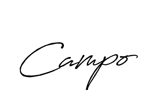 Make a beautiful signature design for name Campo. With this signature (Antro_Vectra_Bolder) style, you can create a handwritten signature for free. Campo signature style 7 images and pictures png