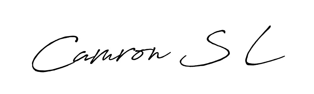 You should practise on your own different ways (Antro_Vectra_Bolder) to write your name (Camron S L) in signature. don't let someone else do it for you. Camron S L signature style 7 images and pictures png