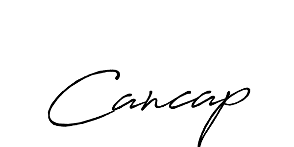How to make Cancap signature? Antro_Vectra_Bolder is a professional autograph style. Create handwritten signature for Cancap name. Cancap signature style 7 images and pictures png