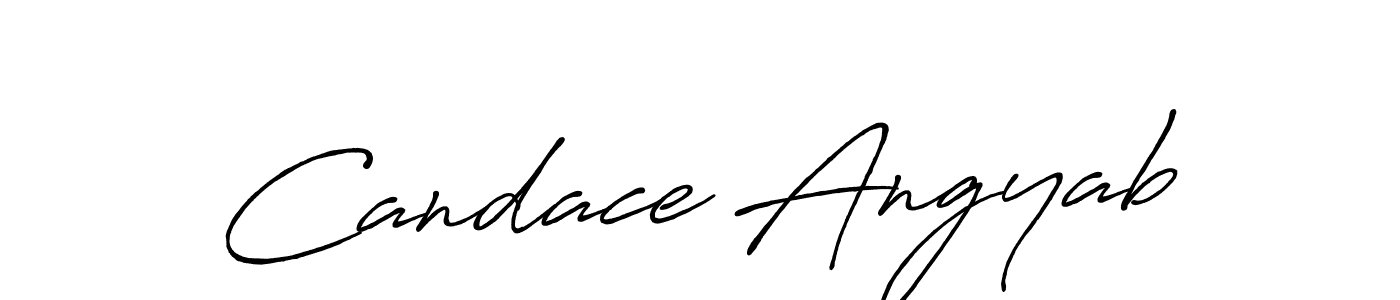 Make a beautiful signature design for name Candace Angyab. With this signature (Antro_Vectra_Bolder) style, you can create a handwritten signature for free. Candace Angyab signature style 7 images and pictures png