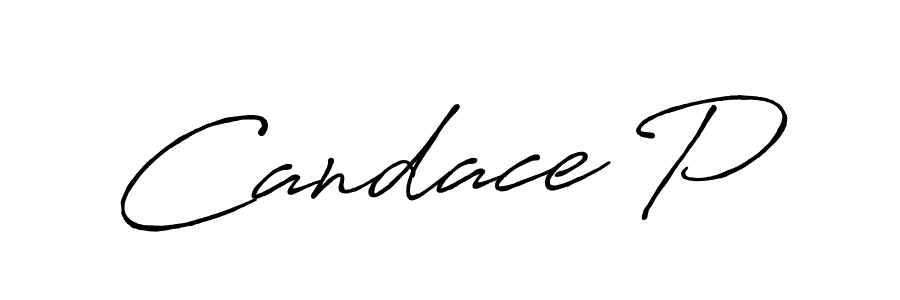 Candace P stylish signature style. Best Handwritten Sign (Antro_Vectra_Bolder) for my name. Handwritten Signature Collection Ideas for my name Candace P. Candace P signature style 7 images and pictures png