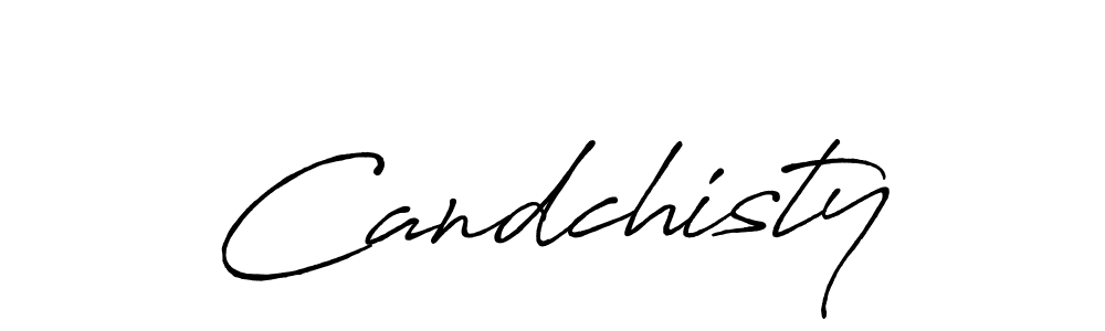 How to make Candchisty name signature. Use Antro_Vectra_Bolder style for creating short signs online. This is the latest handwritten sign. Candchisty signature style 7 images and pictures png