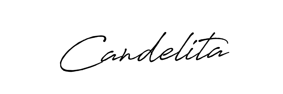 How to make Candelita signature? Antro_Vectra_Bolder is a professional autograph style. Create handwritten signature for Candelita name. Candelita signature style 7 images and pictures png