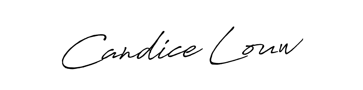 Make a beautiful signature design for name Candice Louw. With this signature (Antro_Vectra_Bolder) style, you can create a handwritten signature for free. Candice Louw signature style 7 images and pictures png
